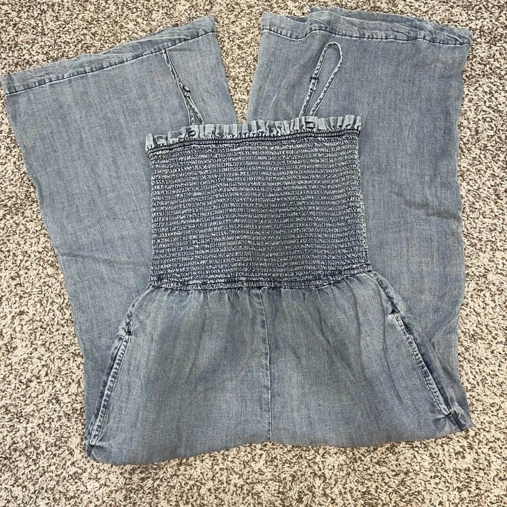 Blue Ruffle Romper - Picture 3 of 4